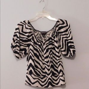 Zebra patterned top